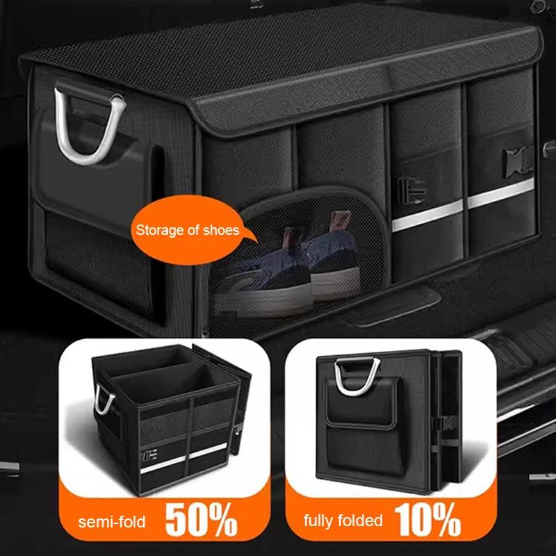 Coffre de rangement pliable 110L étanche Oxford - Organisateur voiture pour camping et pêche