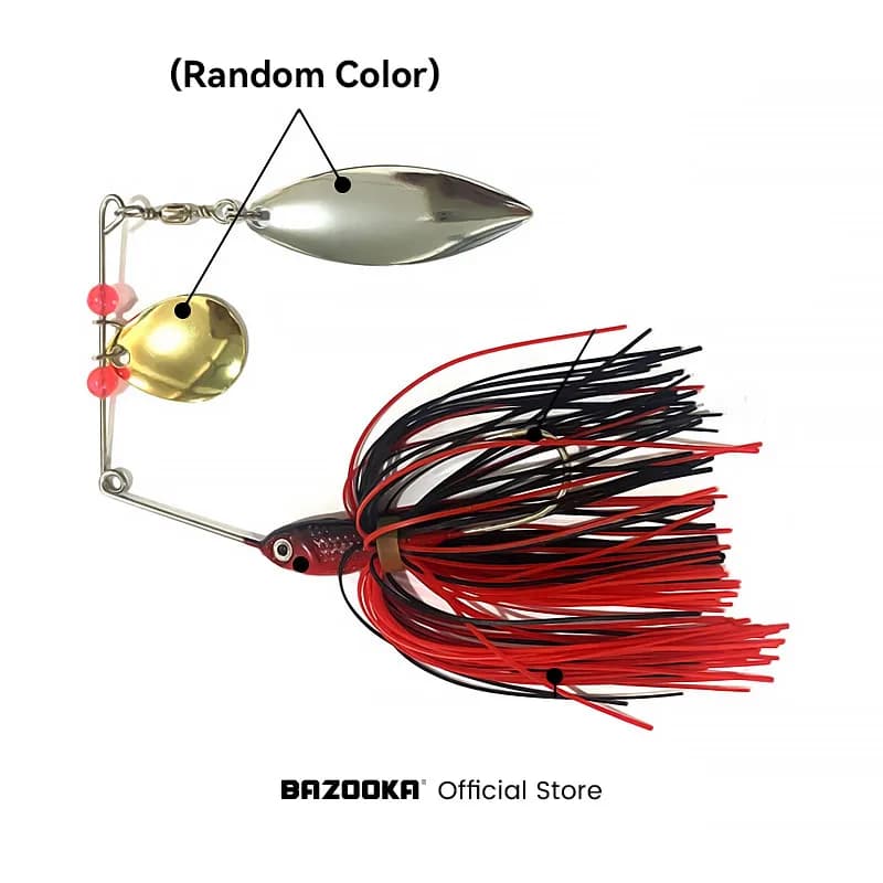 Leurre spinnerbait Bazooka 15g 18g pour brochet et perche, leurre métal avec jupe et hameçon pour