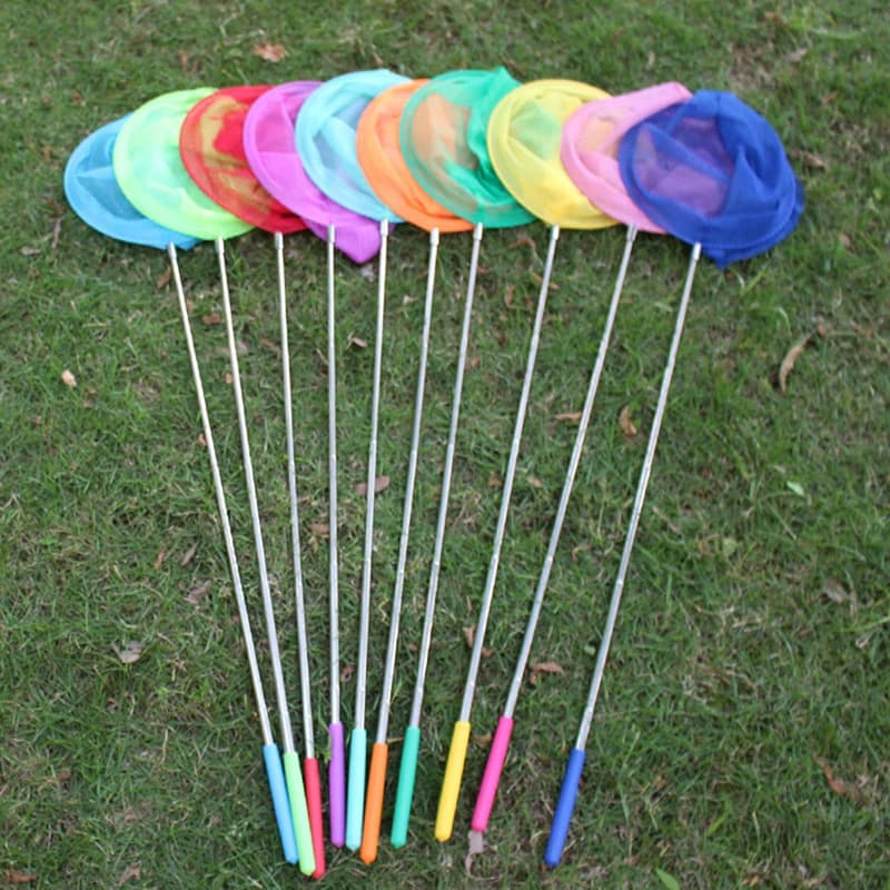 Filet de pêche rétractable insectes papillons libellules portable jeu enfants jouets pêche extérieure