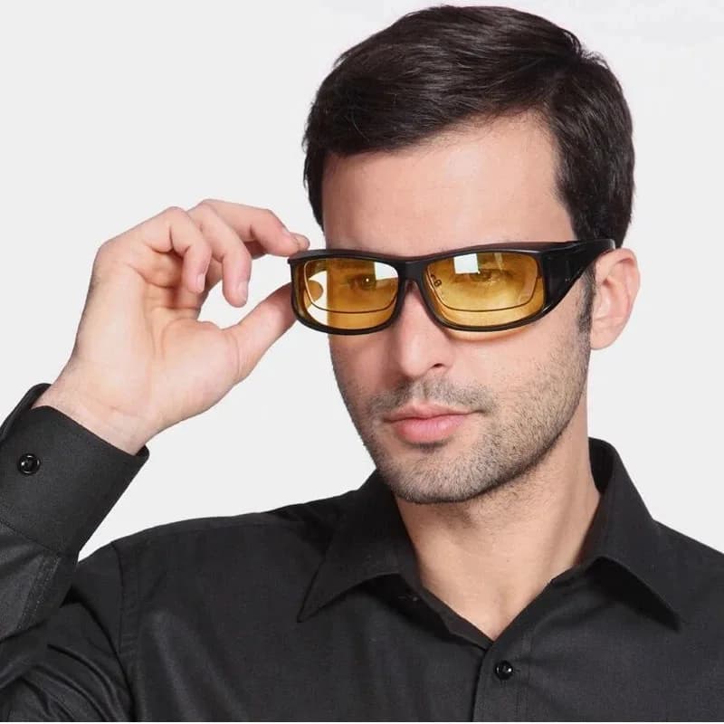 Lunettes vision nocturne conduite pêche - Protection UV unisex cadeau conducteur