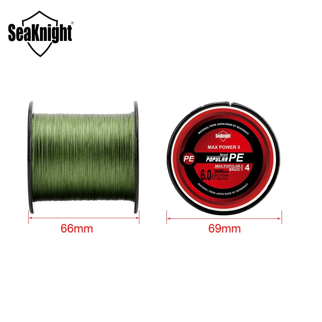 SeaKnight 4 brins fil pêche tressé PE 8-100LB 300-1000M - Ligne mer eau douce haute résistance