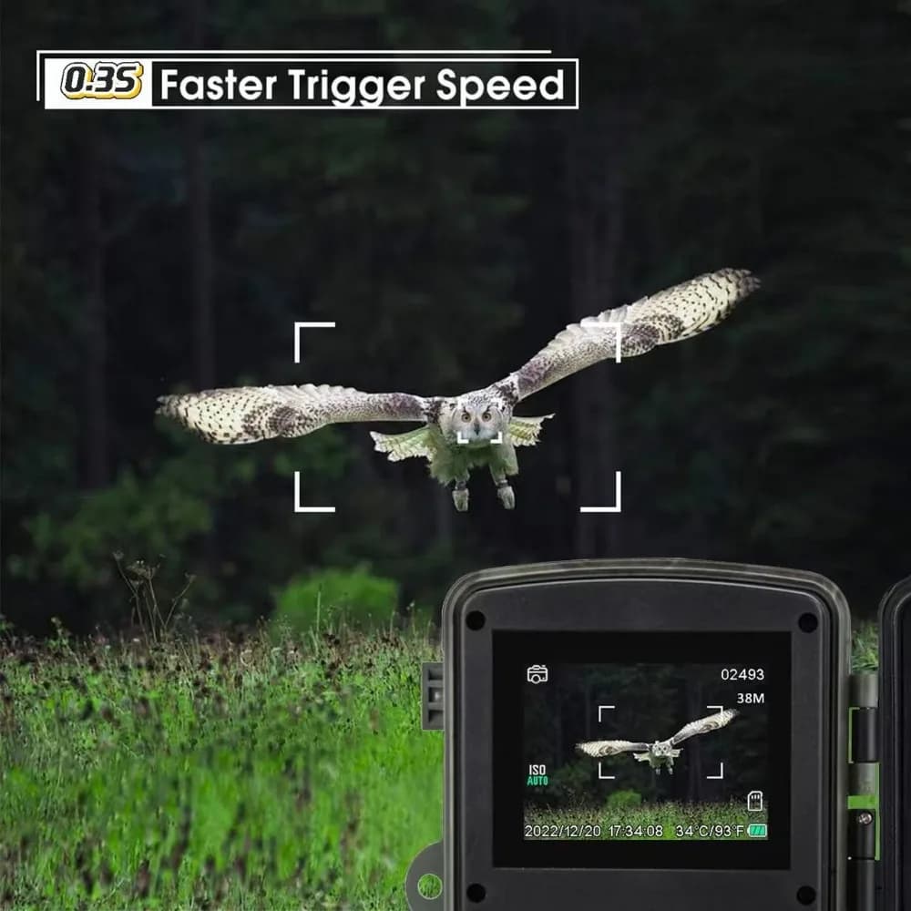 Caméra de chasse Suntekcam 50MP 4K HC-881A avec déclenchement 0.3s vision nocturne infrarouge étanche