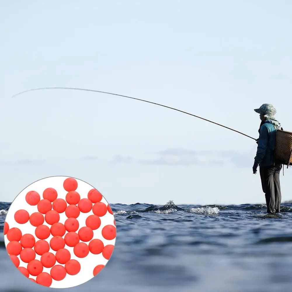 50 pièces bouées flottantes fluorescentes en mousse indicateurs de touche pour pêche