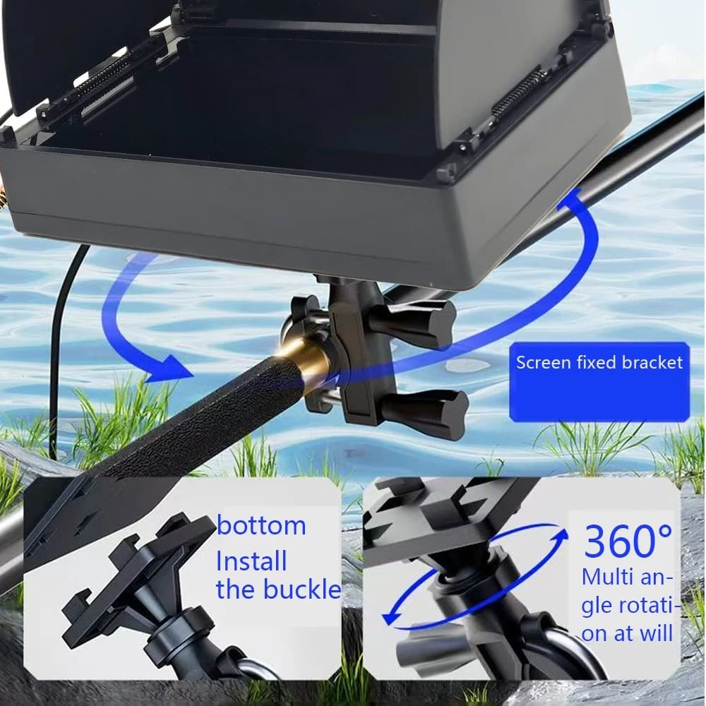 Détecteur de poissons sous-marin écran tactile 6" 4K avec vision nocturne IR pour pêche sportive