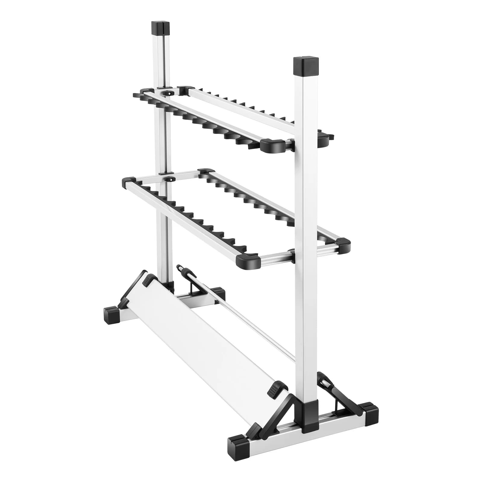 Rangement cannes à pêche rack 24 porte-cannes aluminium portable support rapide accessoires pêche organisateur
