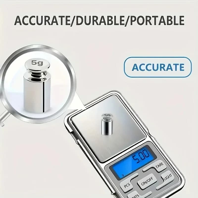 Mini balance numérique portable HD pour bijoux et appâts - Précision haute définition compacte pour pêcheurs