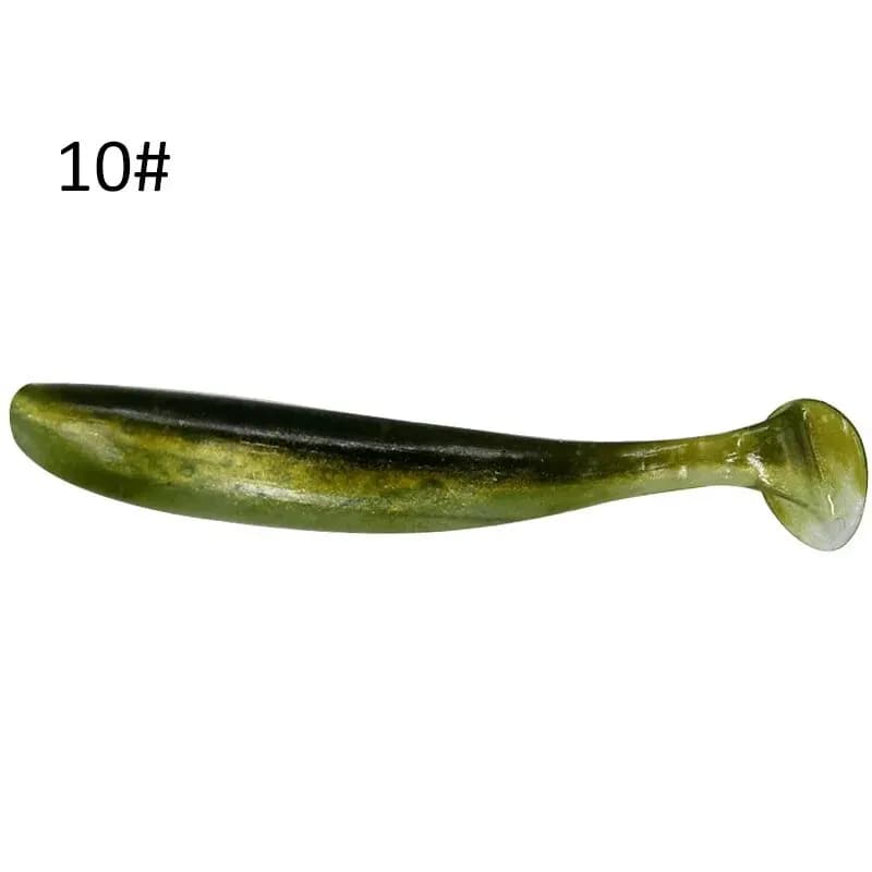 Leurres nageurs souples 70-120mm paddle tail pour pêche mer carnassiers - lot 10 pièces