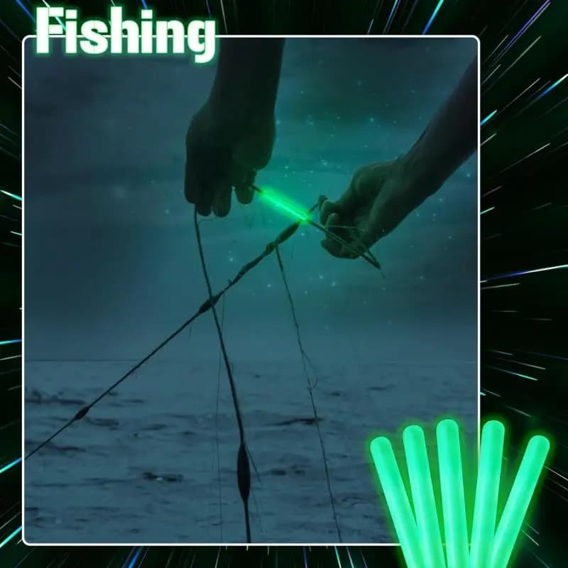 Lot 100/50 bâtons lumineux pour flotteurs pêche nocturne avec lumière fluorescente accessoires pêche