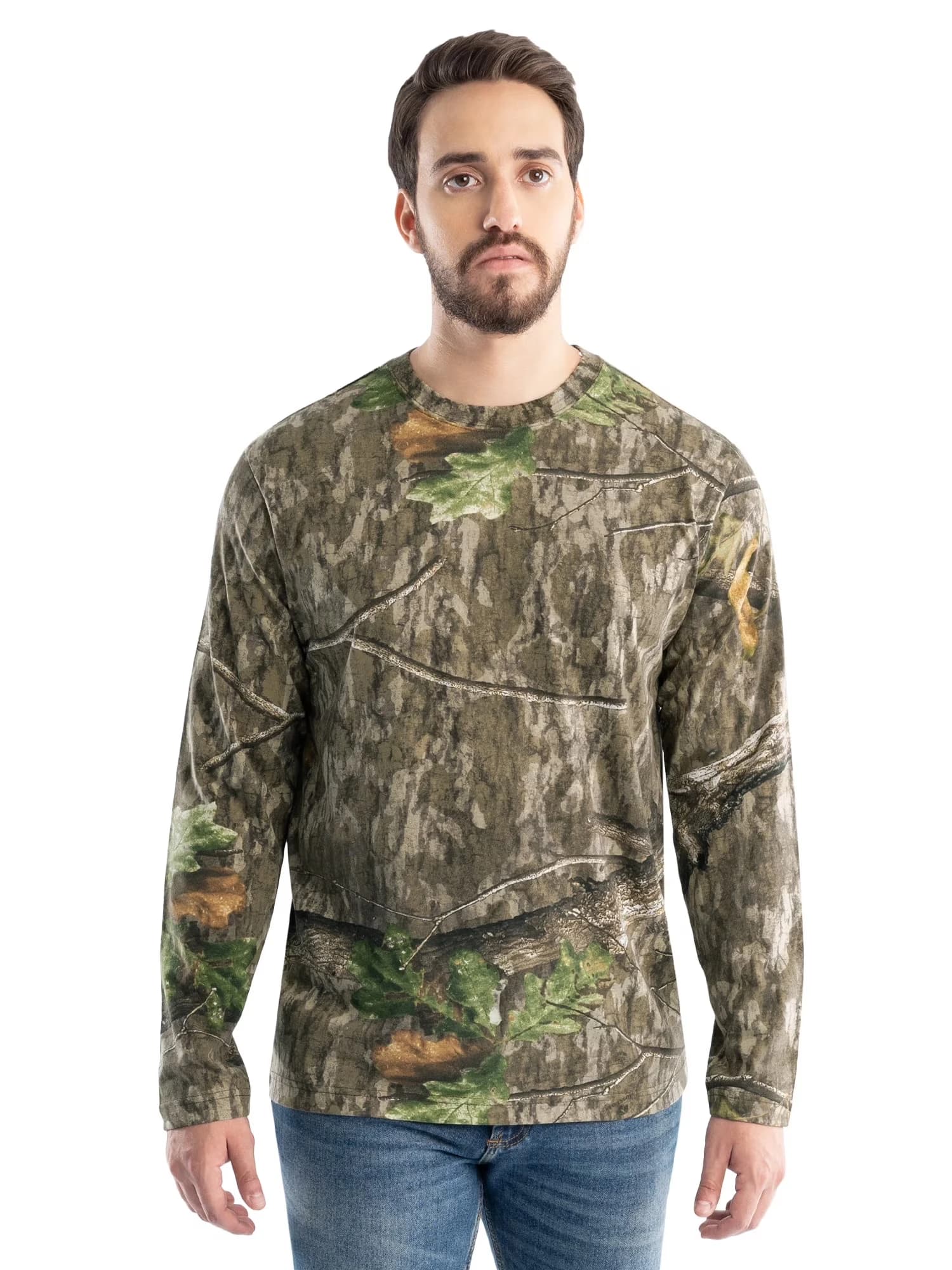T-shirt camouflage homme pêche et chasse - Manches longues légères séchage rapide oversize confortable