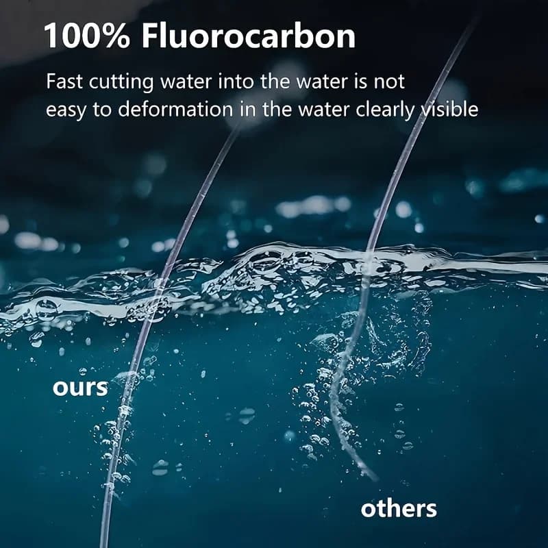 Ligne de pêche fluorocarbone 100% haute qualité 12 pièces avec boucle double anneau et verrou rapide