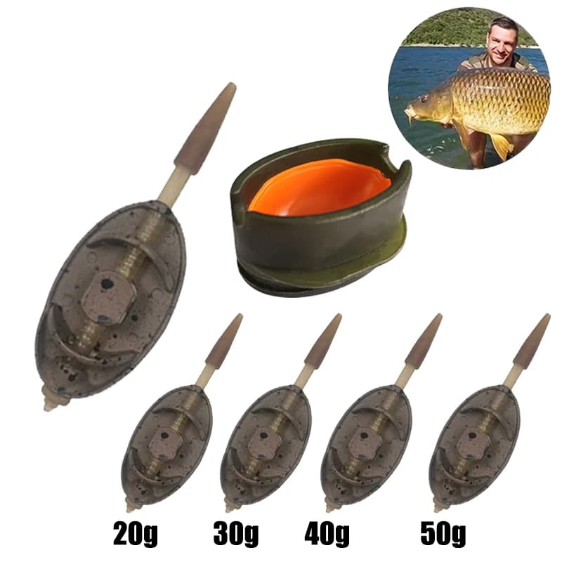 Set feeders zinc anti-rouille 20g à 50g pour pêche eau douce/salée - France