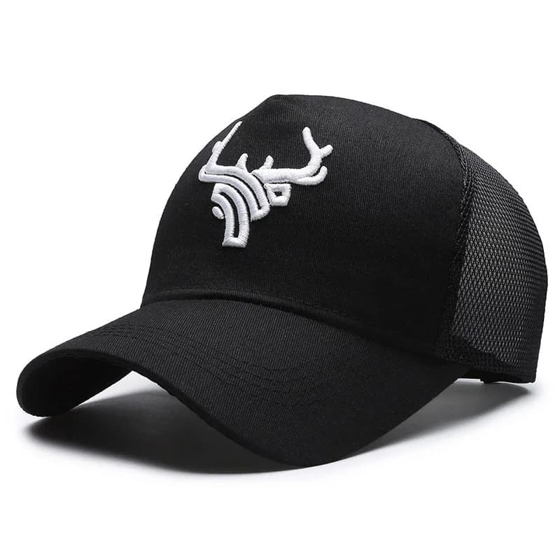 Casquette pêche broderie bois d'animaux ajustable protection UV été pêche en forêt