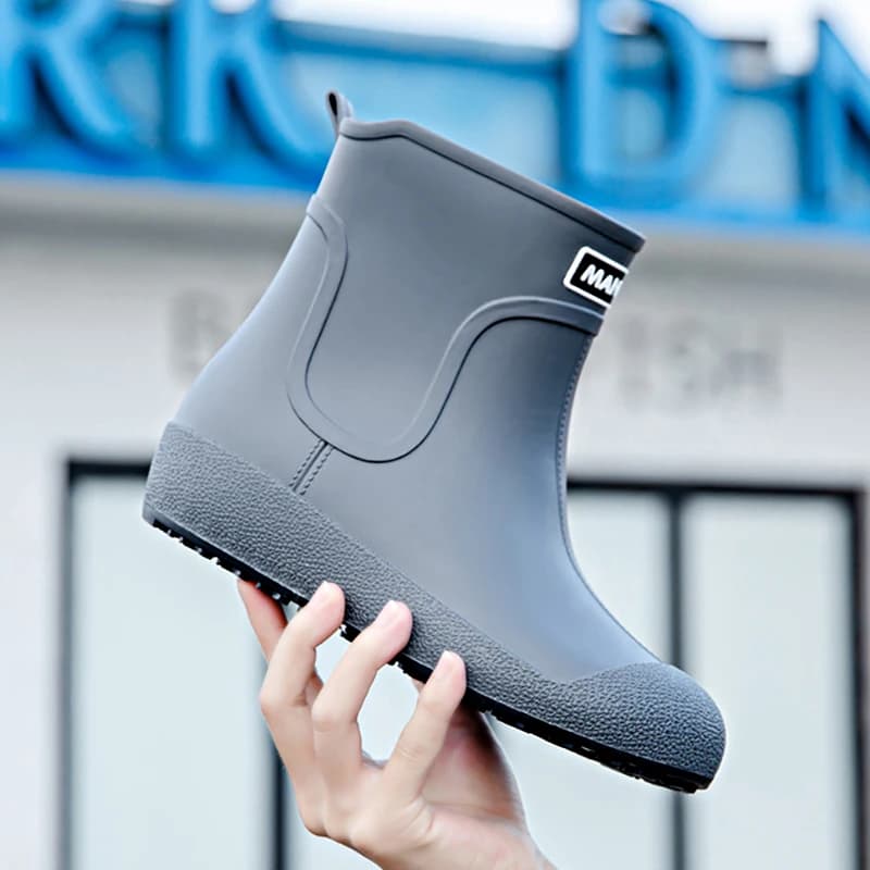 Bottes pluie mi-mollet été hiver homme femme imperméables anti-dérapage toutes saisons pêche