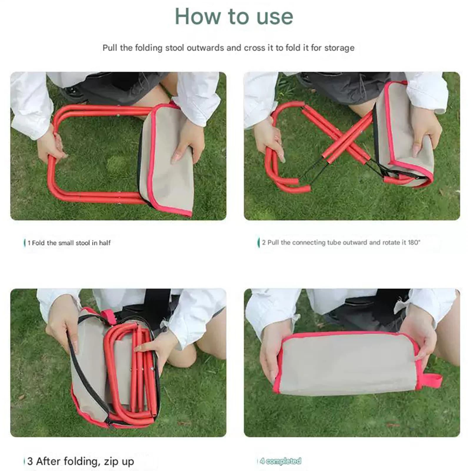 Mini fauteuil pliant pêche plage avec sac de transport pour adultes et enfants