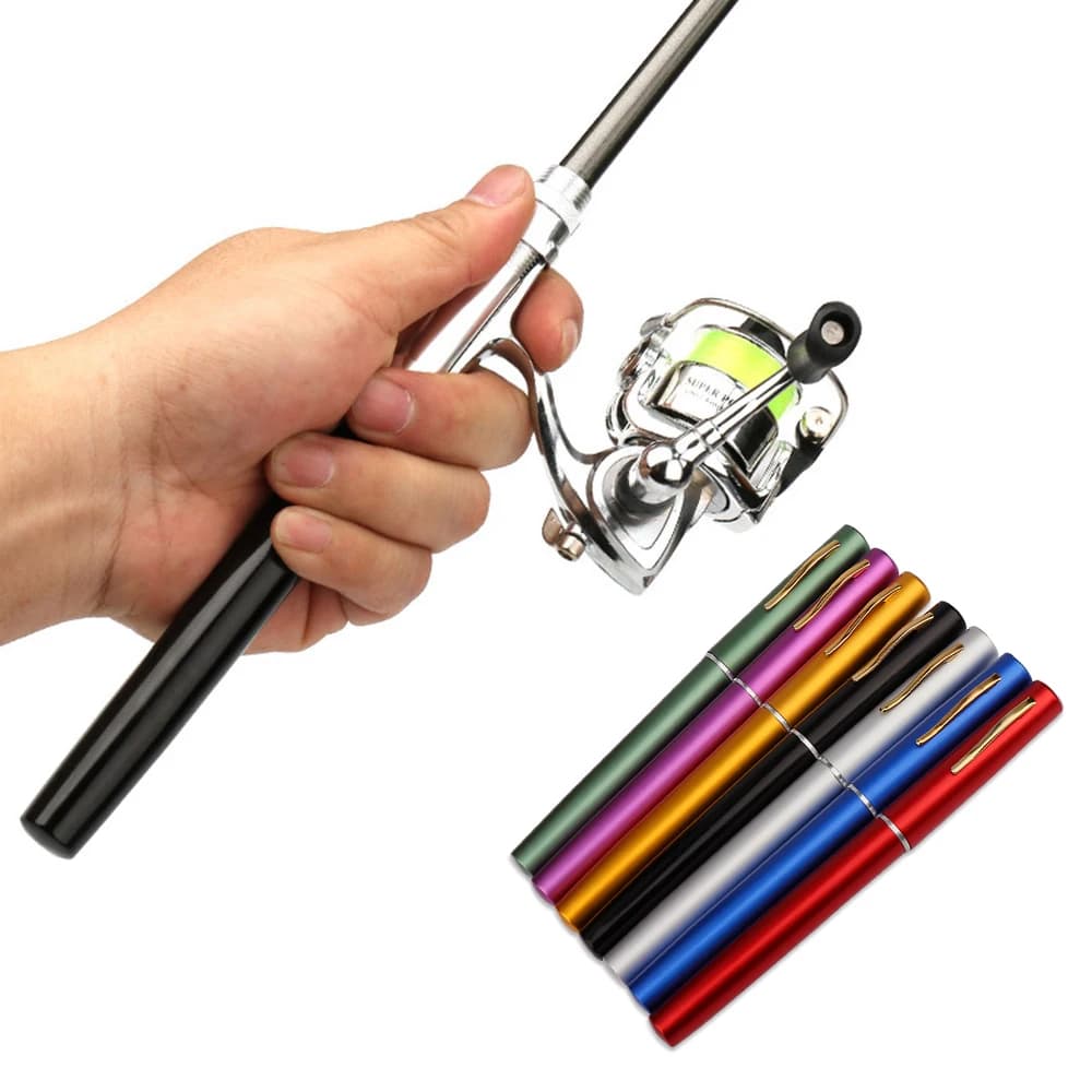 Canne à pêche télescopique combo mini avec moulinet - Kit poche compact pour pêche nomade et voyage