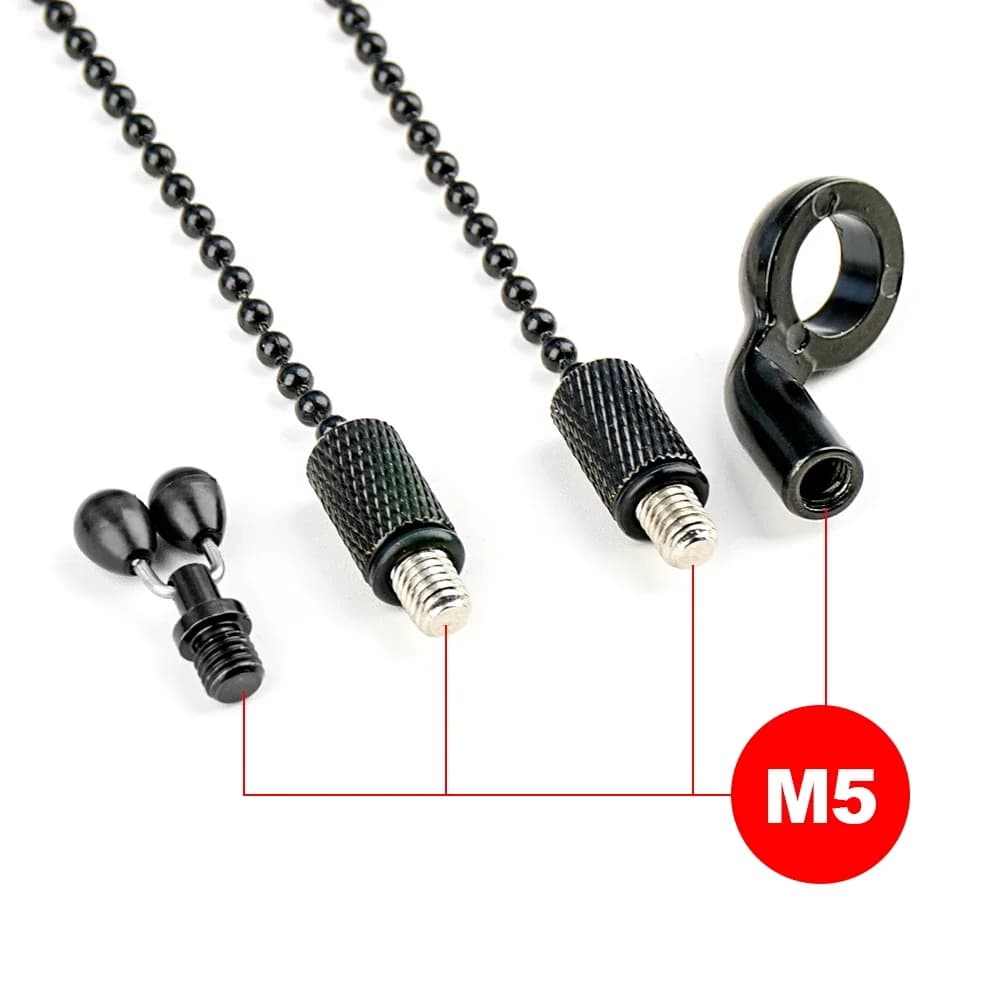 Indicateur de touche swinger pour carpe avec chaîne inox et système de réglage précis