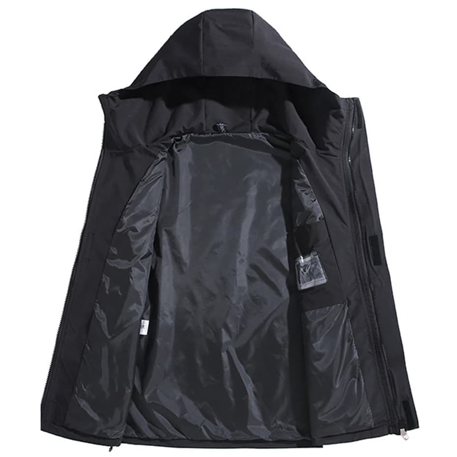 Coupe-vent imperméable grande taille 10XL 12XL noir pour pêche homme veste extérieure outdoor