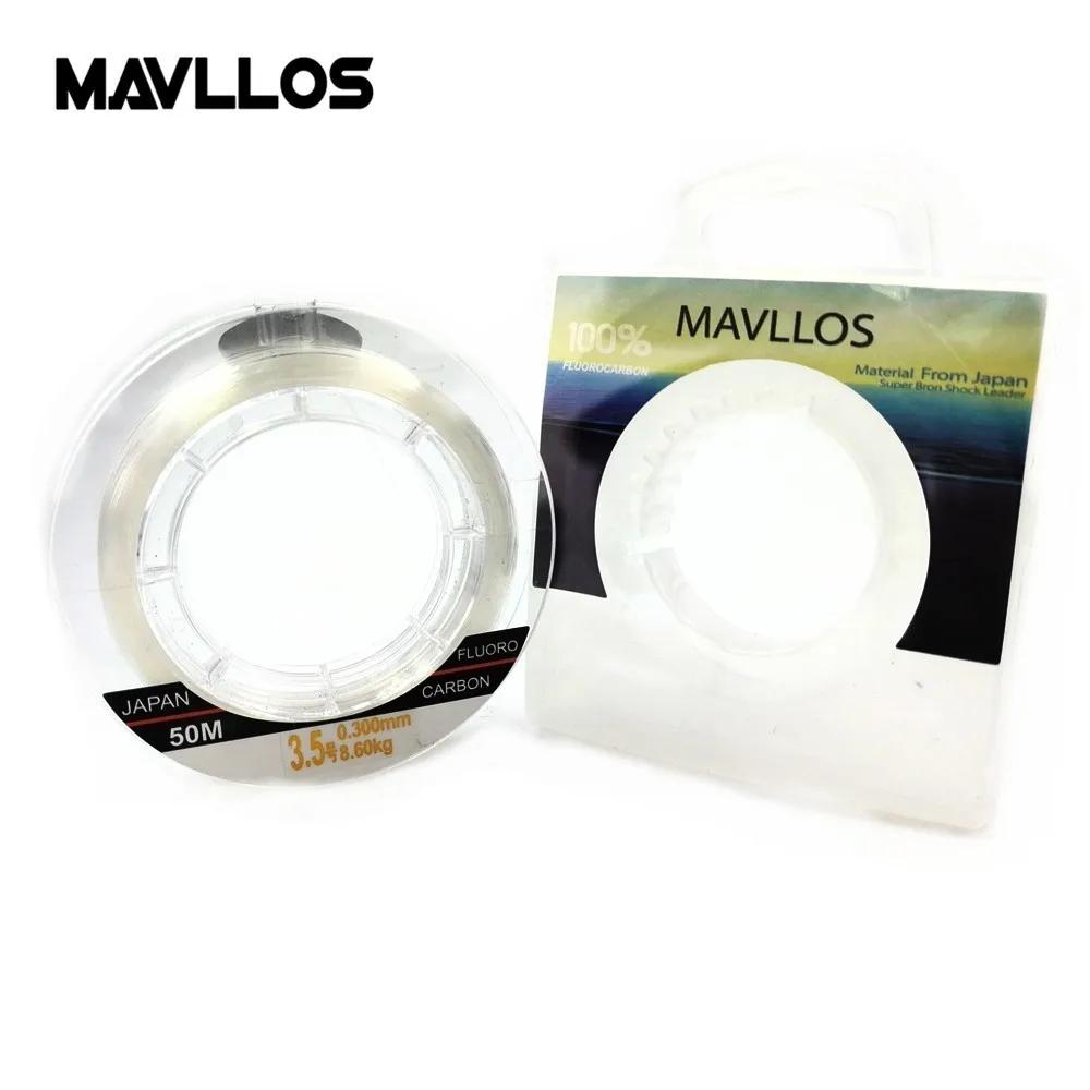 Ligne de pêche fluorocarbone Mavllos Ancient 100% invisible et coulante pour bas de ligne