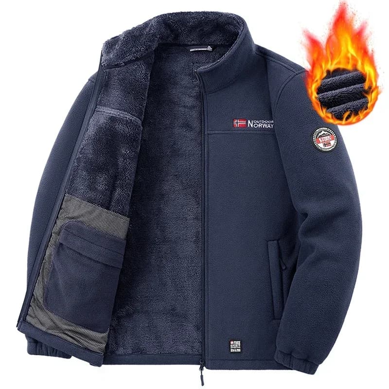 Veste polaire hiver homme épaisse - Chaleur optimale pour pêche sur glace et camping hivernal