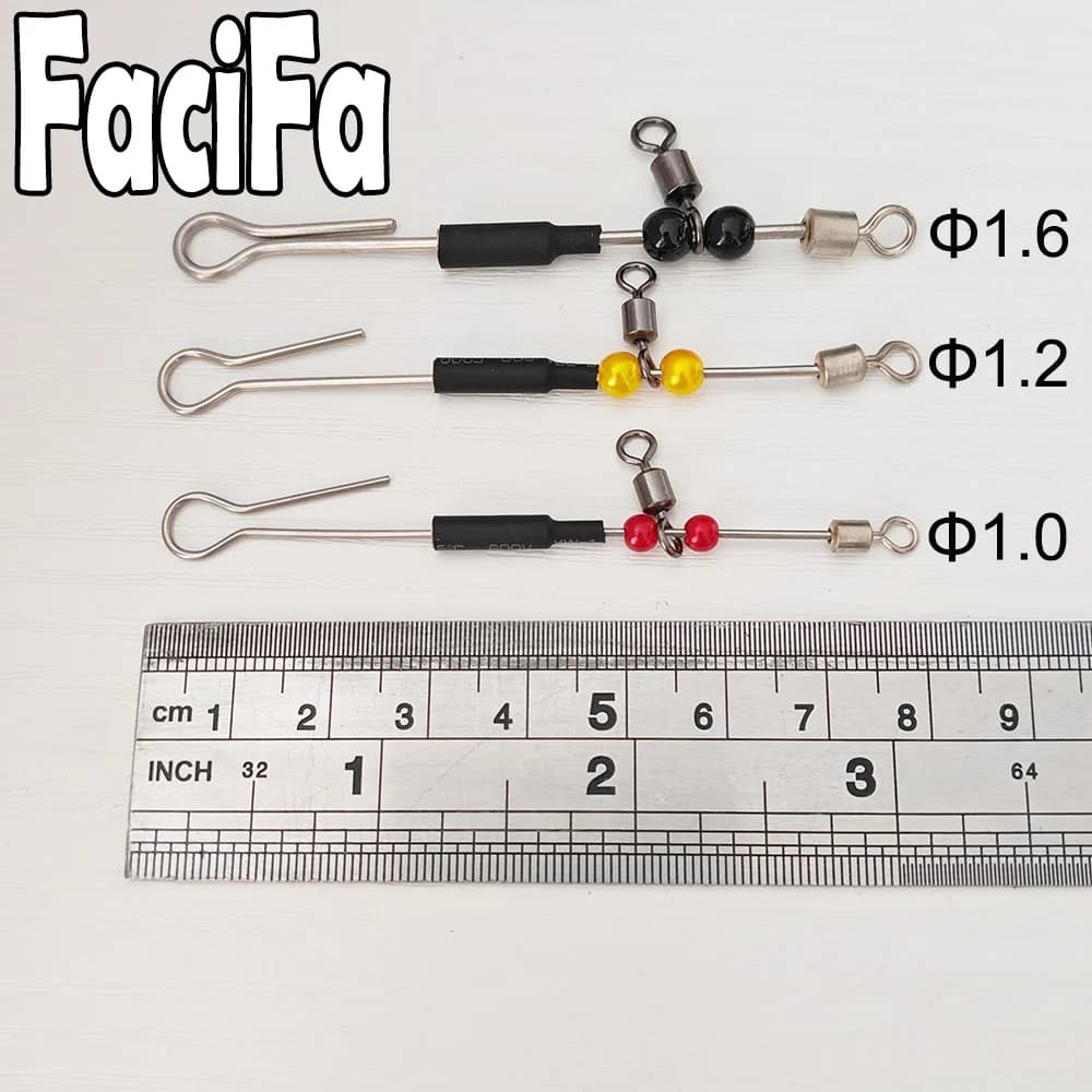 Émerillons à roulements 6 pièces connecteurs rapides pêche temporaire facile accrochage