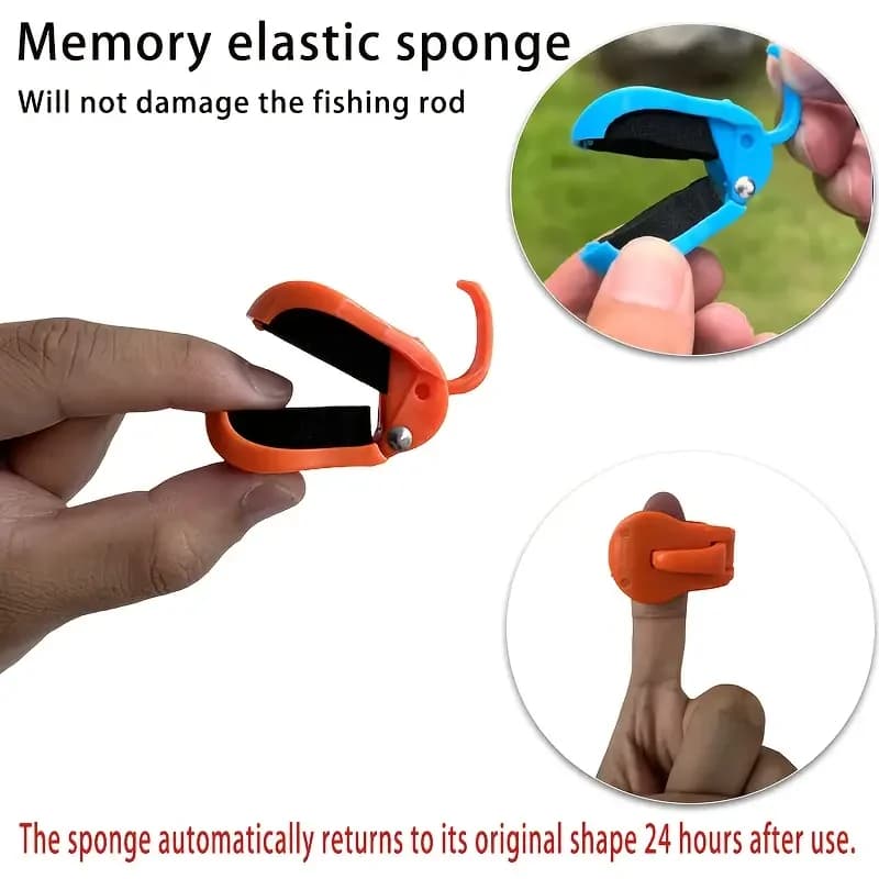 2pcs Quick-Attach Fishing Rod Clip - Tool-Free 1-Hand Holder for 2-Piece Freshwa