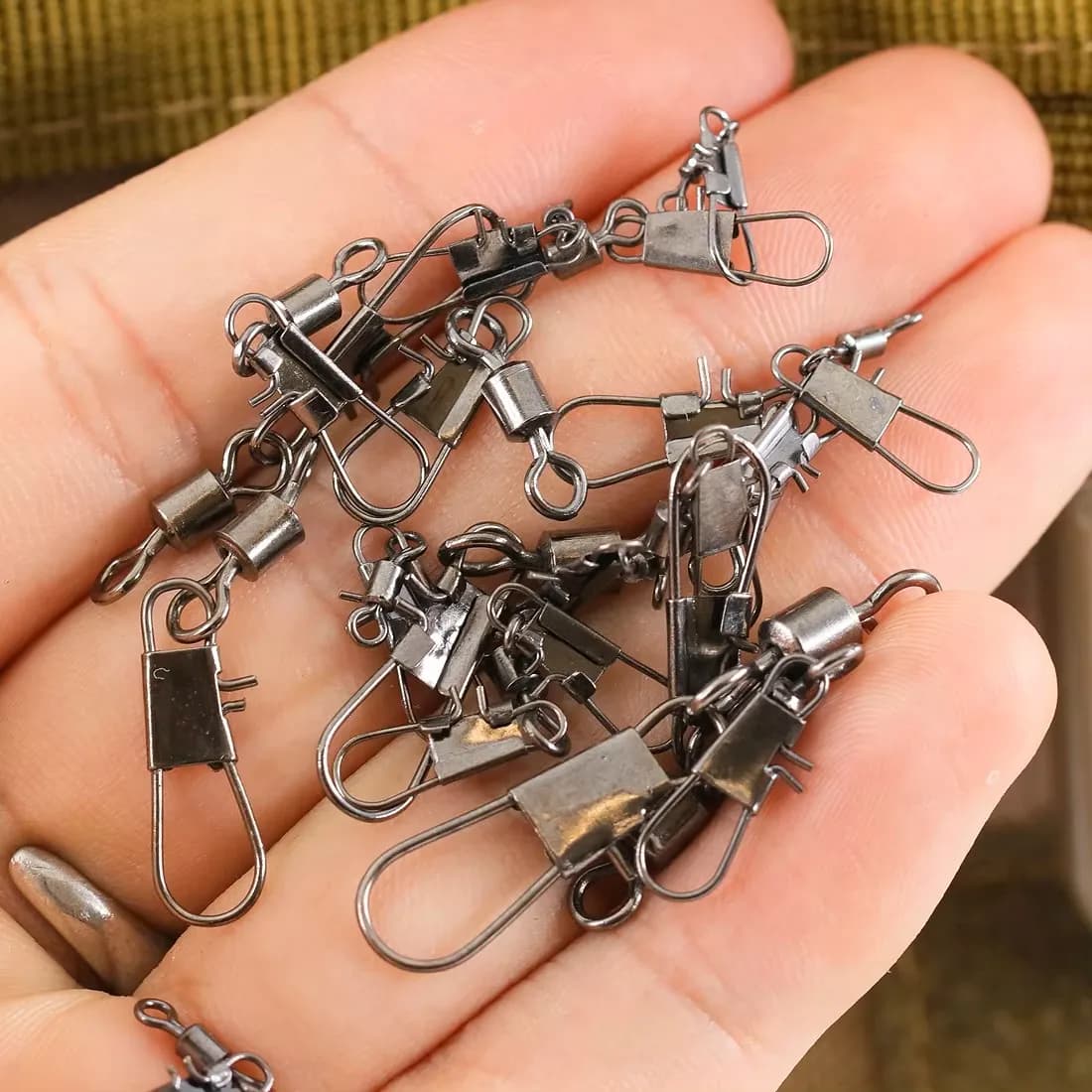 FishTrip Fishing Swivel Snap - Connecteur Rapide Acier Inoxydable pour Changement de Leurres Instantané