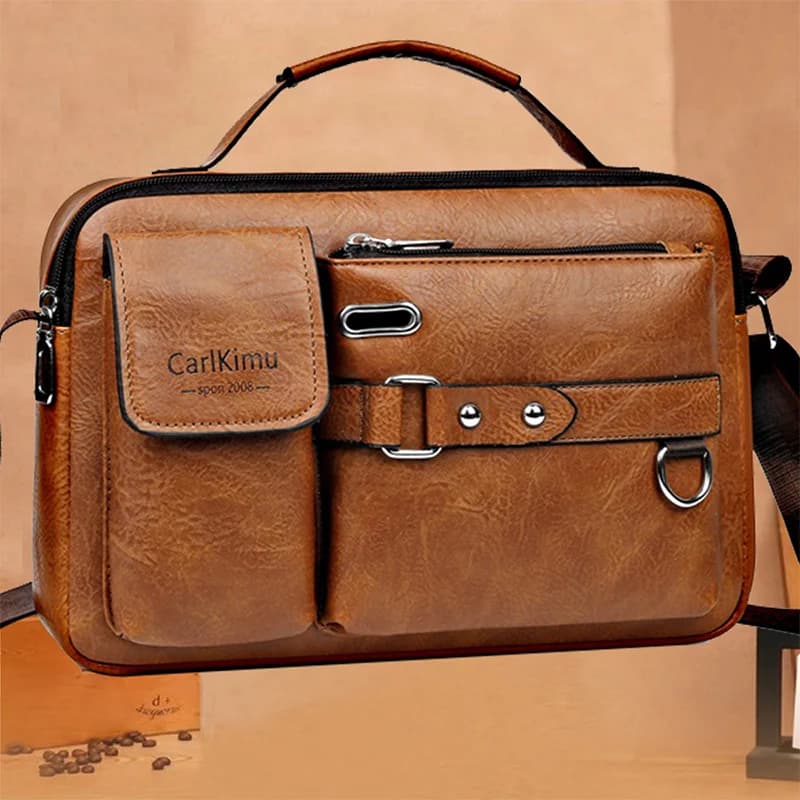 Sac messager homme rétro étanche ordinateur bureau pêche voyage école grande capacité