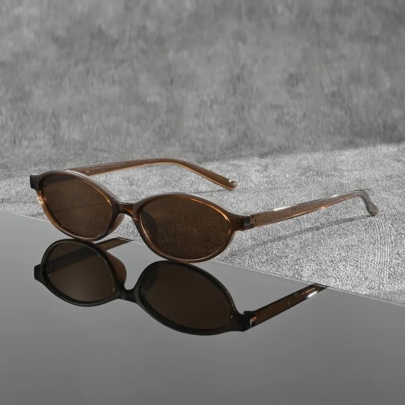 Lunettes ovales style Y2K pour pêche décontractée et photographie - Hommes et femmes