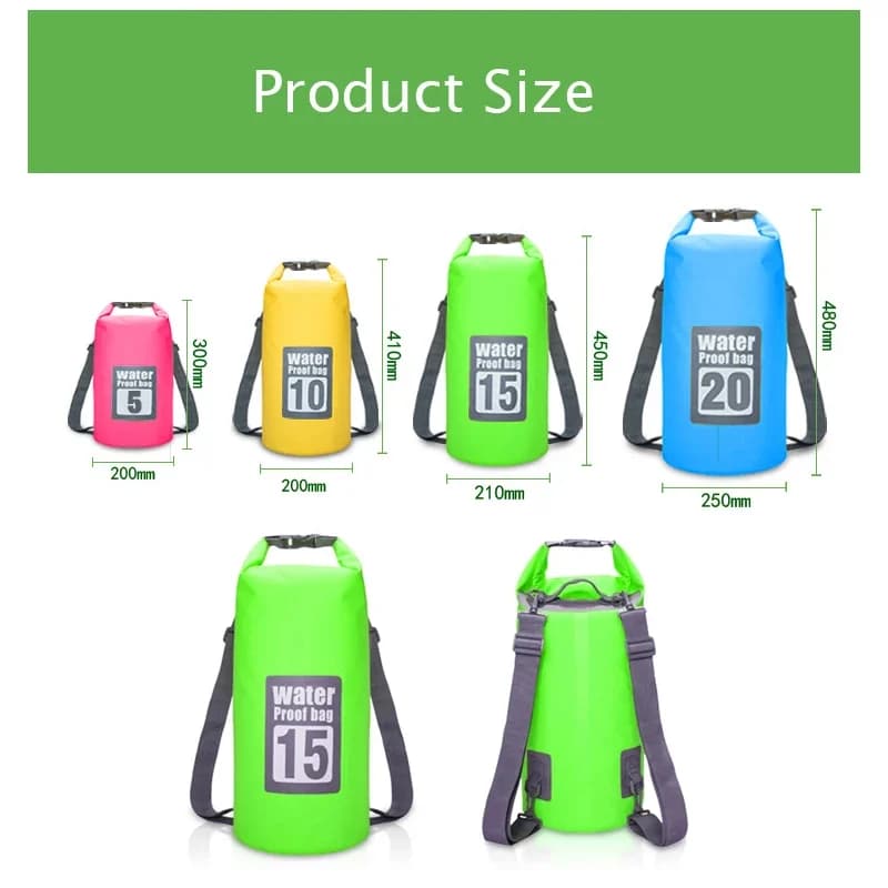 Sac à dos dry bag waterproof 5L à 30L - Sac étanche natation, kayak, camping sport outdoor