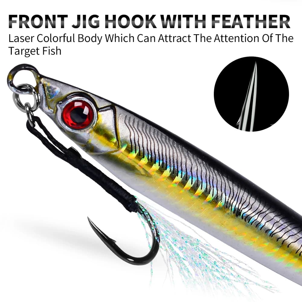 Jig Proberos 1pc pêche verticale speed jigging slow jigging leurre mer plombé pour bars et gros carnassiers