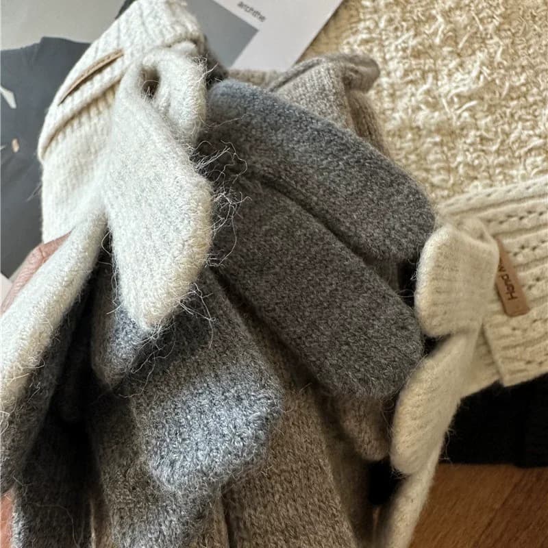 Gants tricotés coréens femme doigts manquants tactile lavables qualité premium pêche urbaine