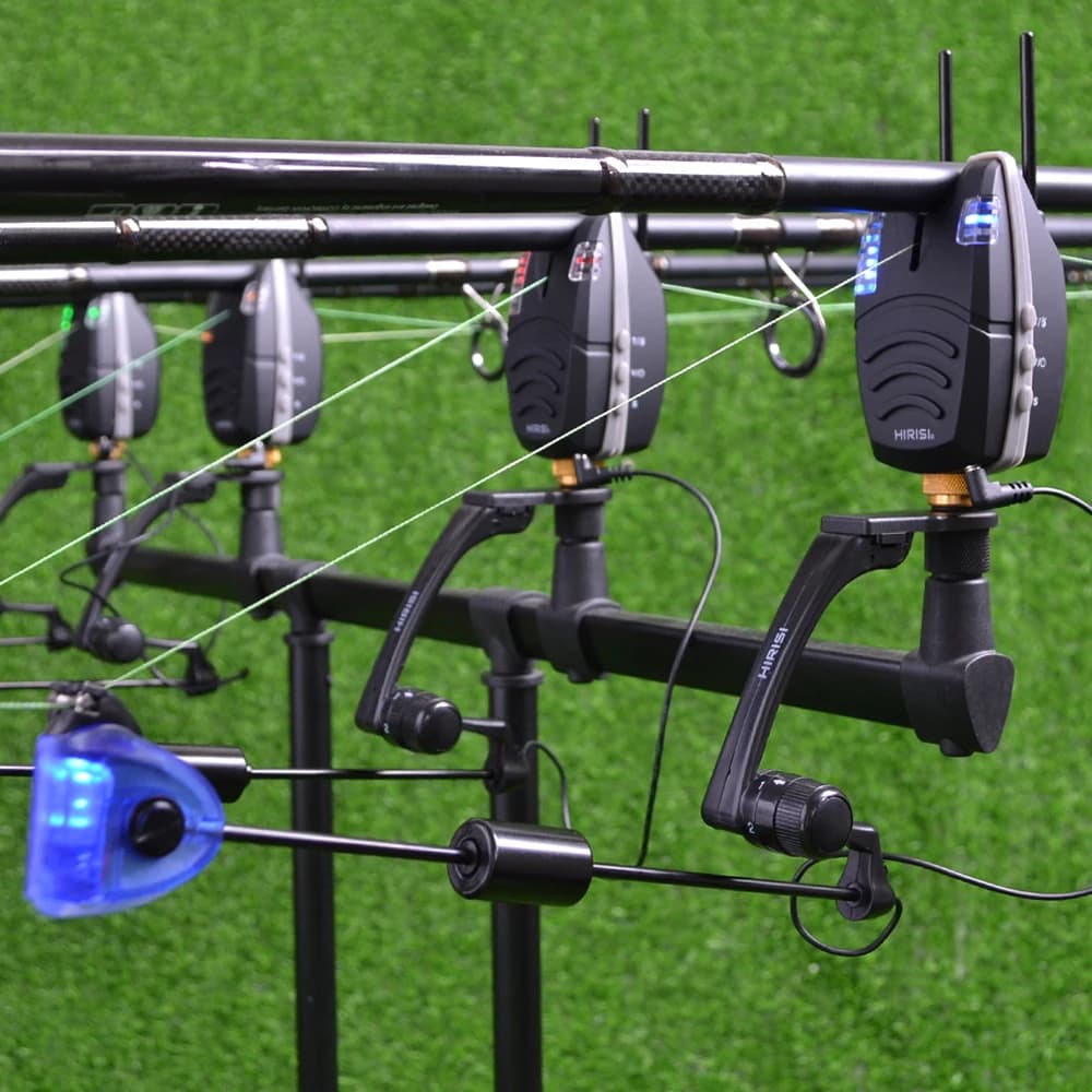 Kit d'alarmes de touche sans fil pour pêche carpe B1230 avec signal sonore et lumineux LED