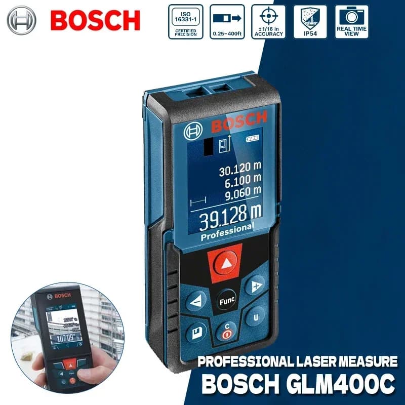 Télémètre laser BOSCH GLM 400 40m écran couleur haute précision pour pêche professionnelle