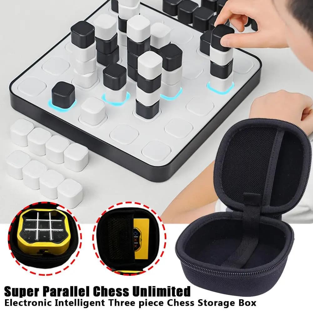 Étui rigide EVA pour GiiKER Tic Tac Toe Bolt - Protection et rangement pour console de puzzle électronique