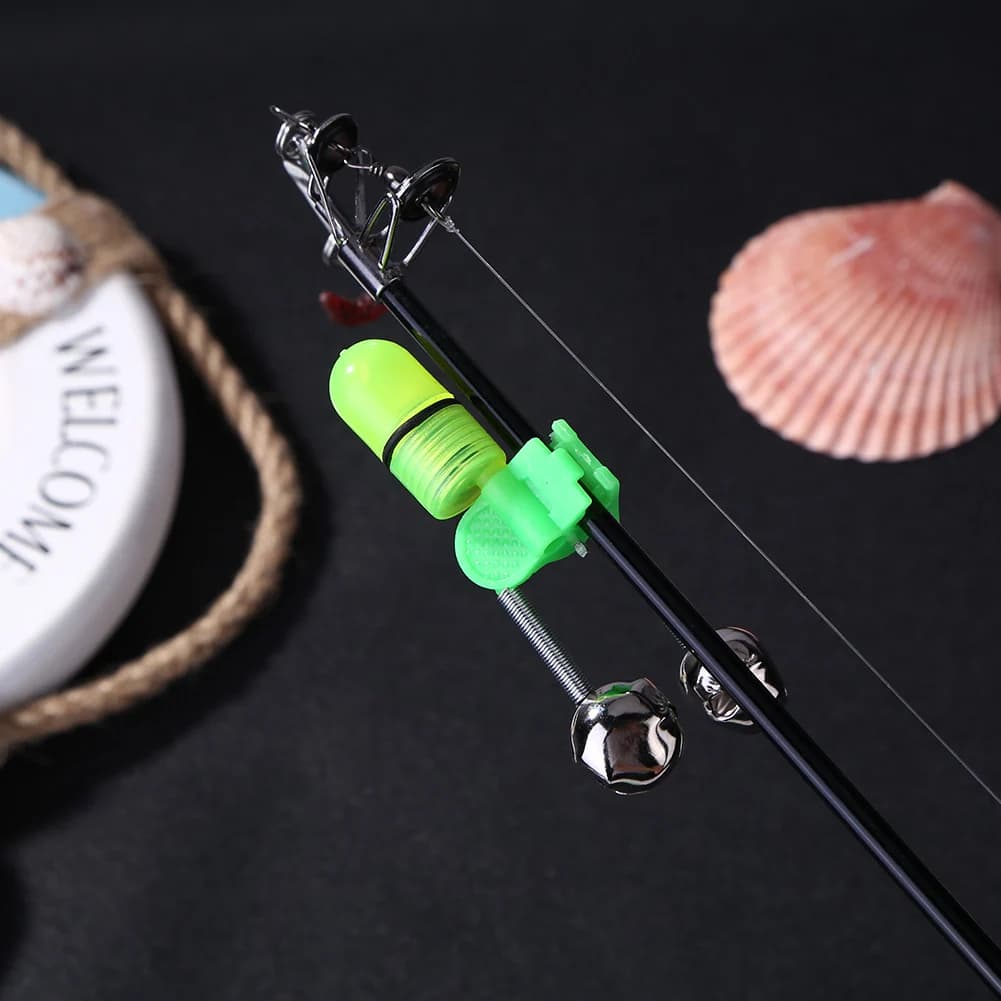Cloches de pêche lumineuses LED 5-50 pièces pour alarmes de touche nocturnes sur canne