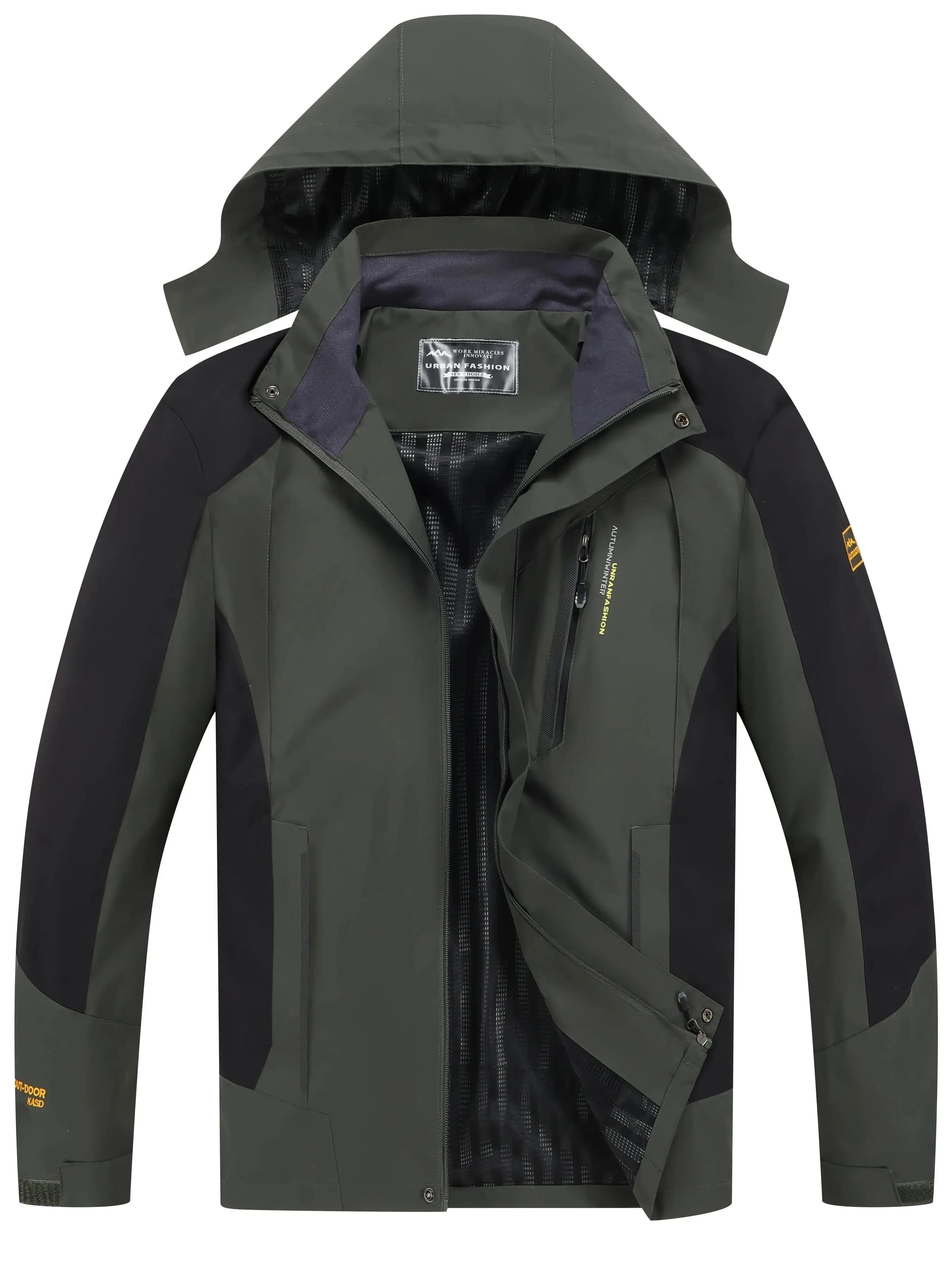Veste de pêche imperméable grande taille homme - Veste coupe-vent randonnée chasse trekking