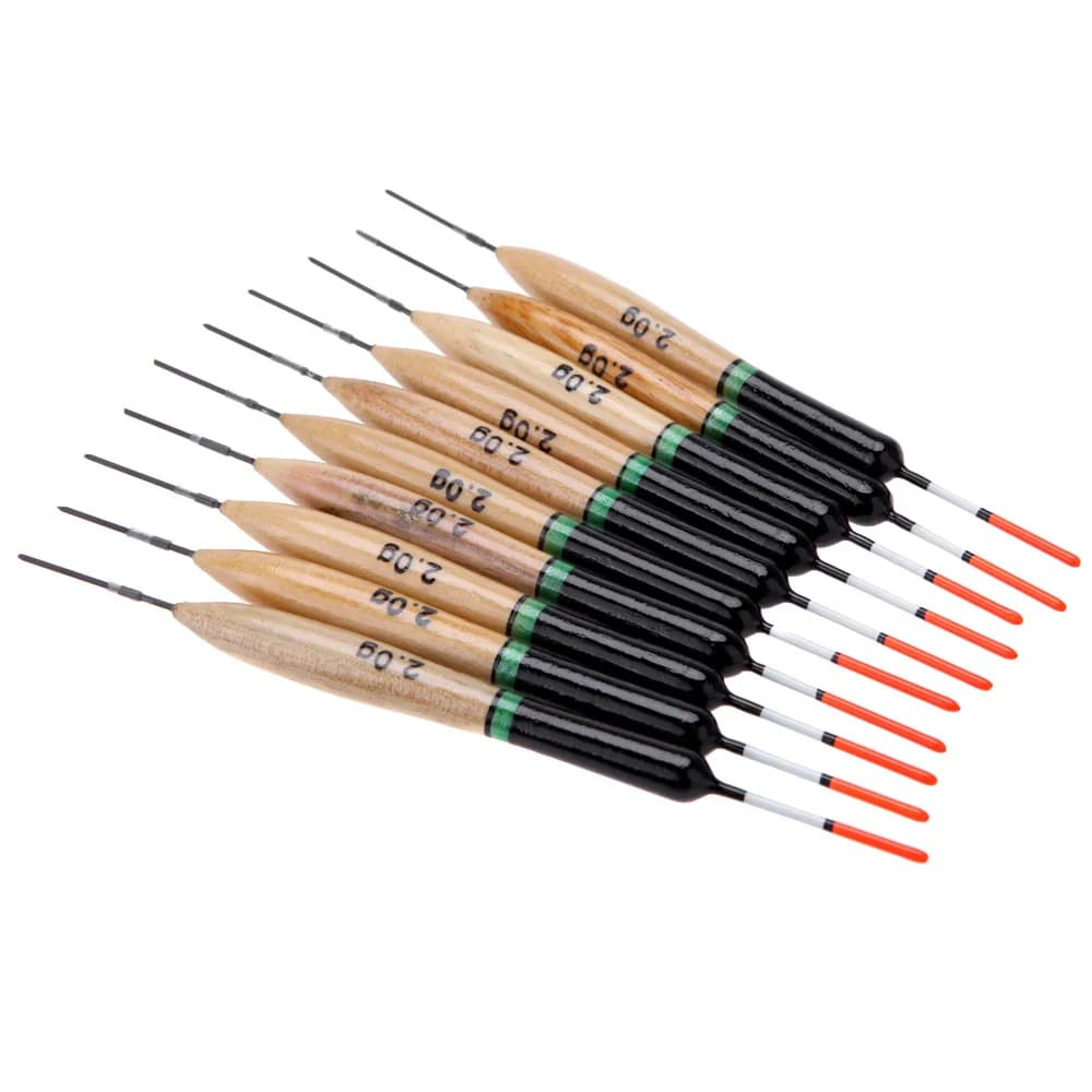 10Pcs flotteurs pêche 2g bois paulownia léger accessoires pêche activités extérieures