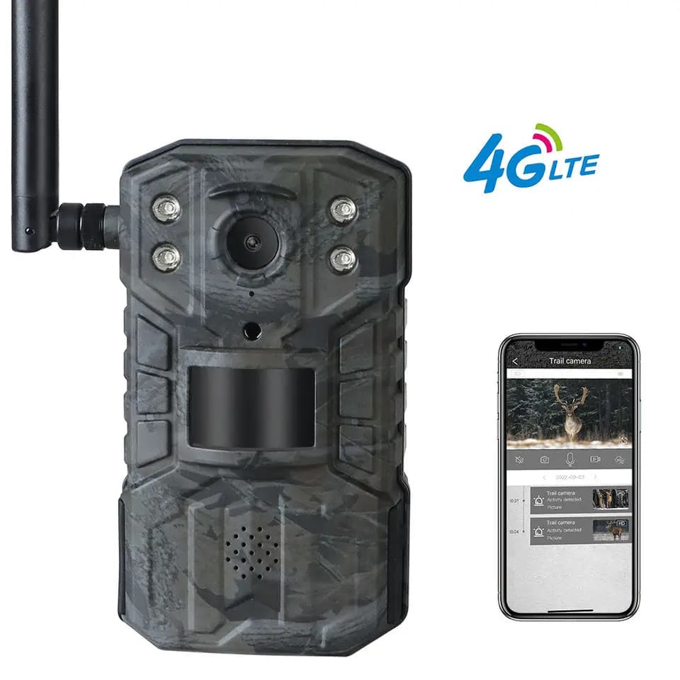 Caméra solaire lithium 2K 4G chasse vision nocturne infrarouge sans fil pour pêche trail