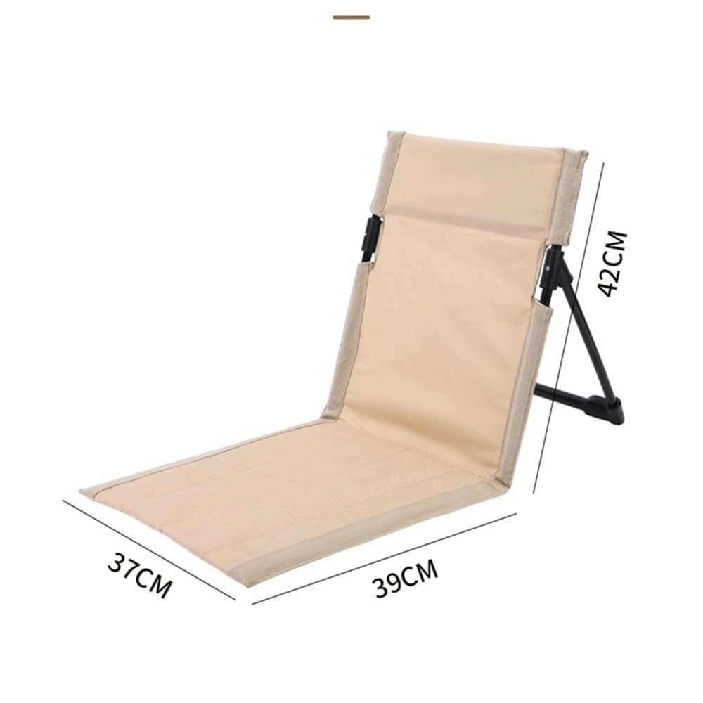 Chaise pliante de jardin et pêche avec dossier inclinable - Siège confortable avec coussin pour extérieur
