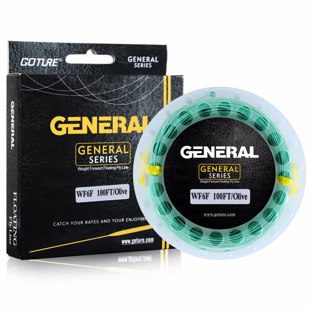 Ligne de pêche à la mouche flottante Goture GENERAL WF 3-8, 30m avec boucles soudées et 7 coloris