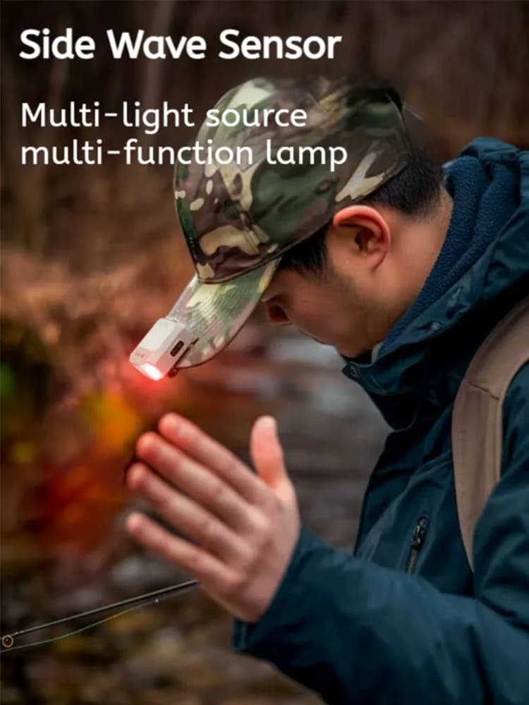 Lampe frontale LEM COB 800lm capteur de mouvement légère endurance pêche nocturne