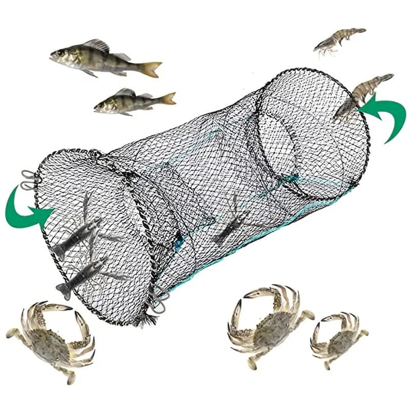 Piège pêche pliable télescopique 1 ou 2 pièces - Cage écrevisses crabes poissons crevettes homards portable