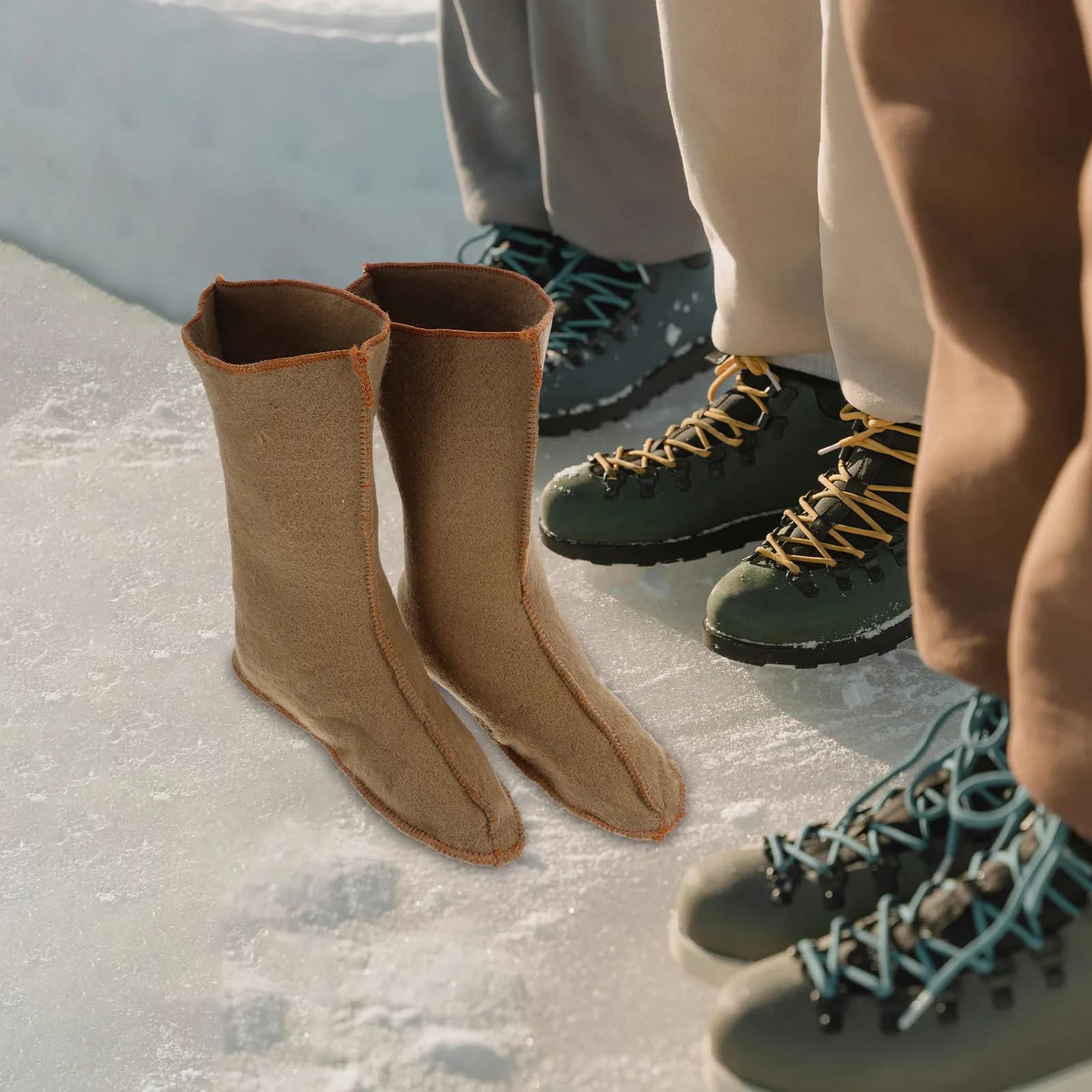 Bottes hiver homme isolées imperméables - Chaussures pêche randonnée doublure thermique chaude confortable