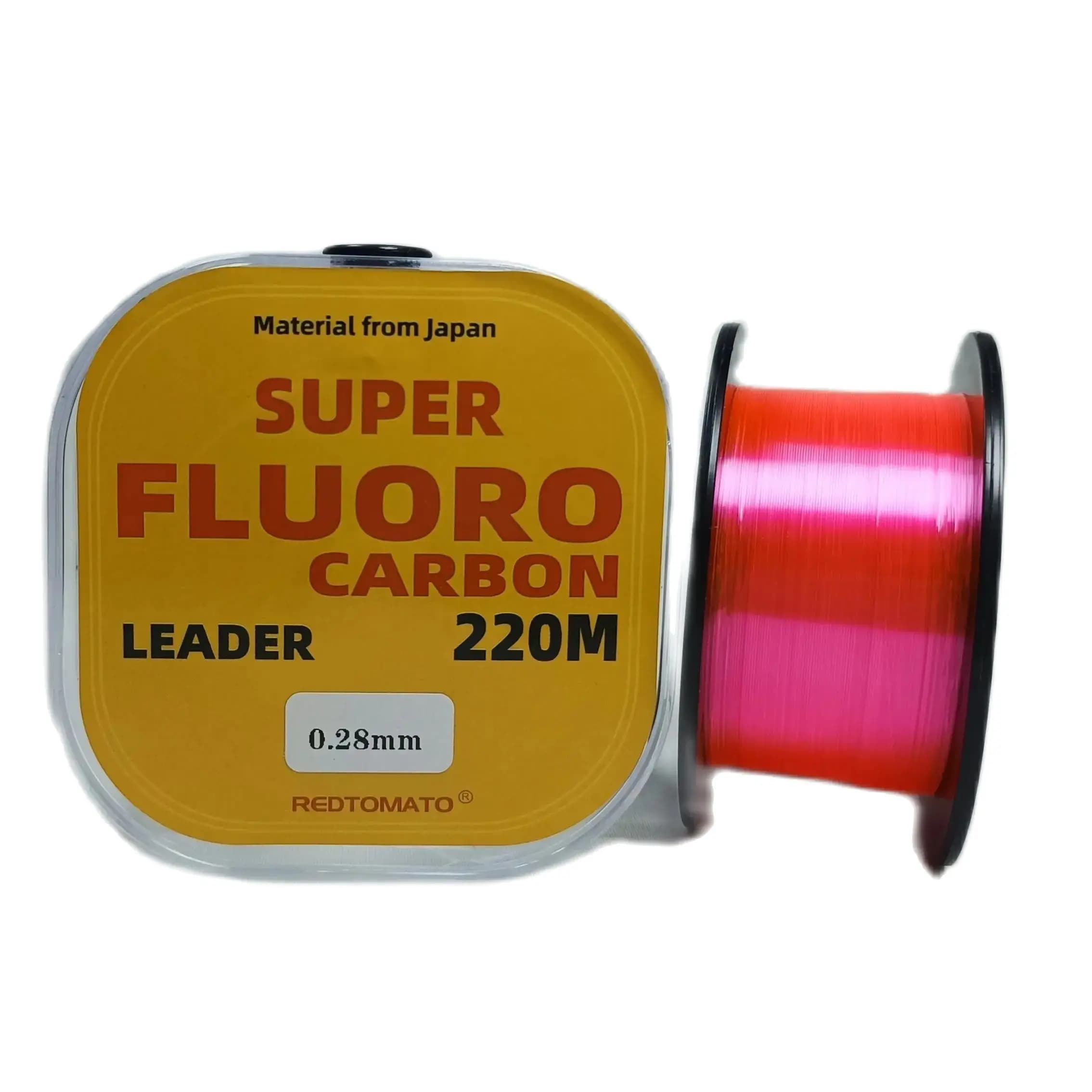 Ligne pêche REDTOMATO fluorocarbone revêtue 220M transparente - Leader carbone pour pêche à la mouche