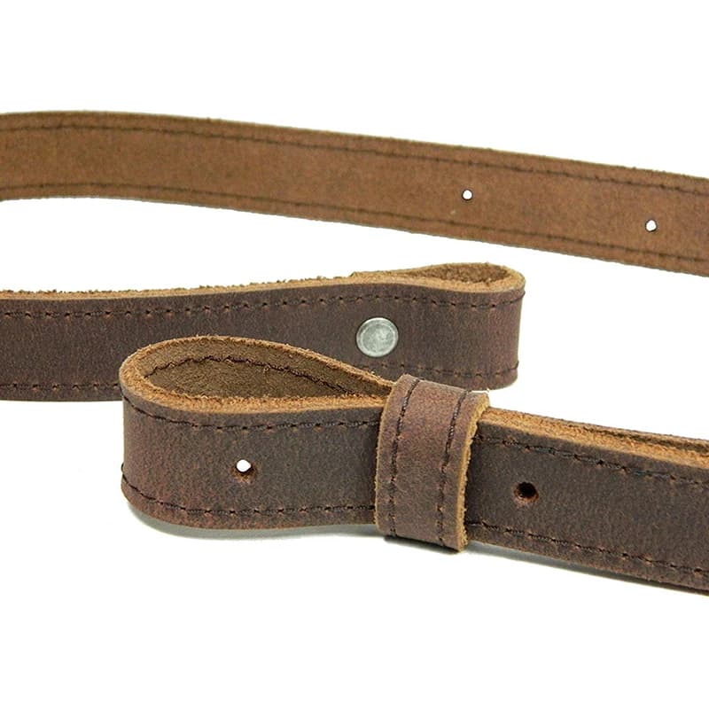 Bretelle de fusil en cuir véritable ajustable pour AR15 AK47 chasse et pêche