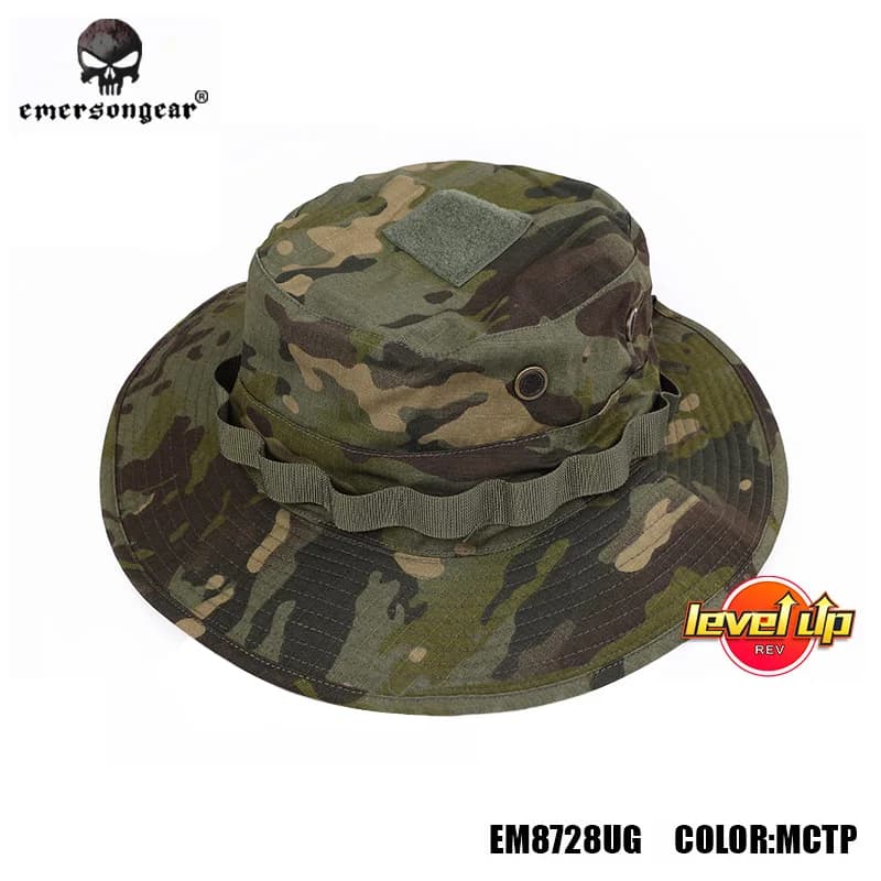 Chapeau boonie forces spéciales Emersongear pêche chasse camouflage carte niveau protection solaire