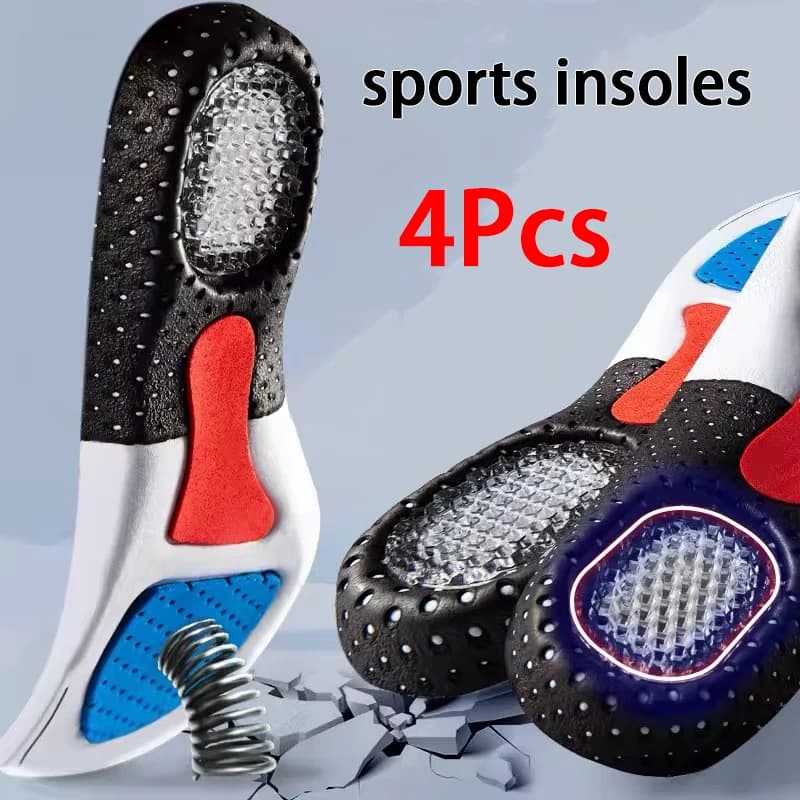 Semelles orthopédiques soutien voûte plantaire pêche running confort respirant absorption chocs 2/4pcs