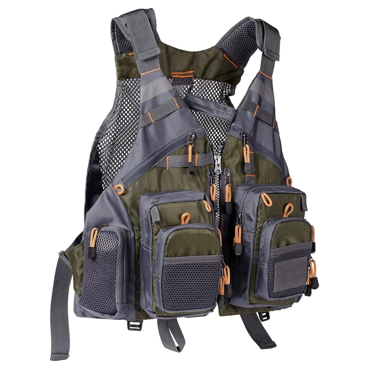 Veste de pêche technique respirante réglable - Gilet pêche mouche montagne randonnée vélo extérieur