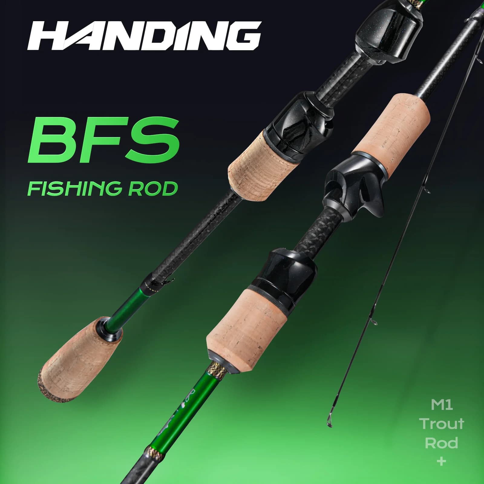 Canne ajing HANDING 2.13m carbone 30T UL-L - Pêche truite et rockfishing action rapide