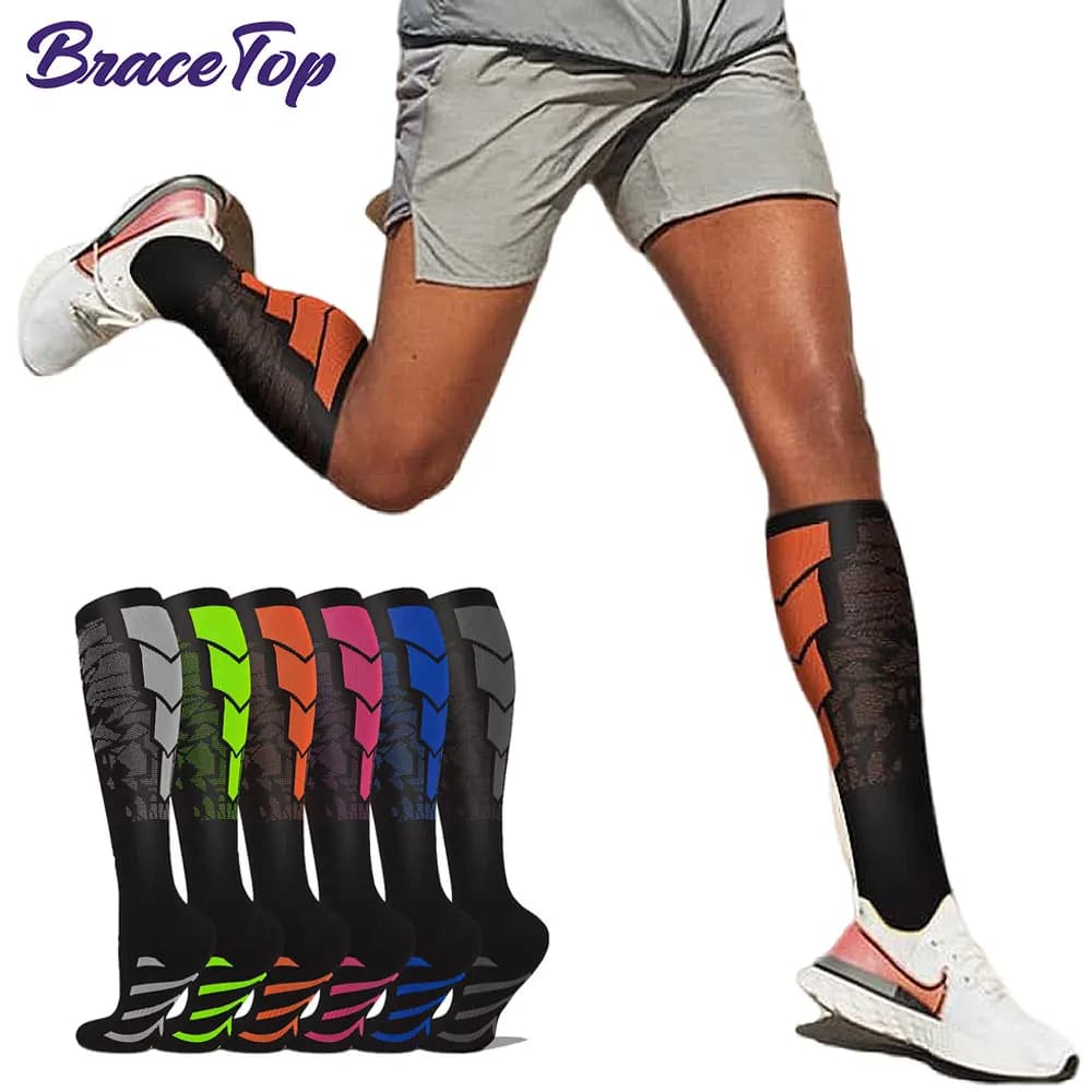 Chaussettes compression pêche femme homme soutien mollet circulation sanguine sport
